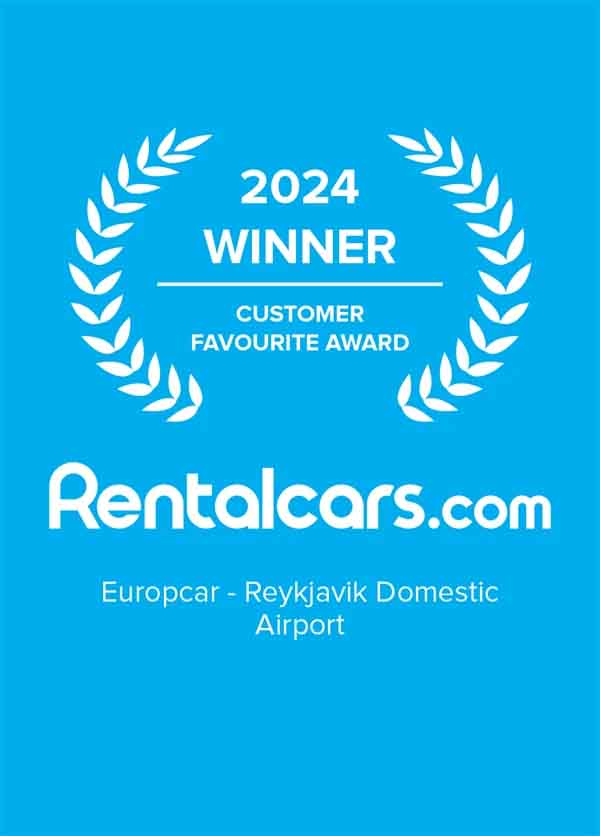 Rentalcars Customer Favorit Award Holdur Car Rental in Iceland