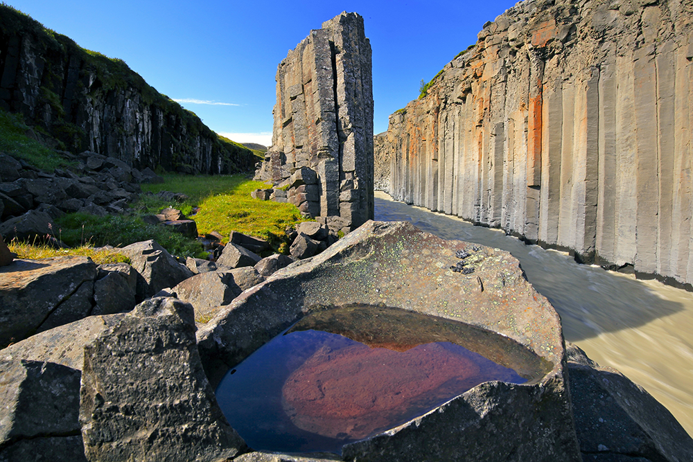 The famous and iconic Studlagil in eastern Iceland