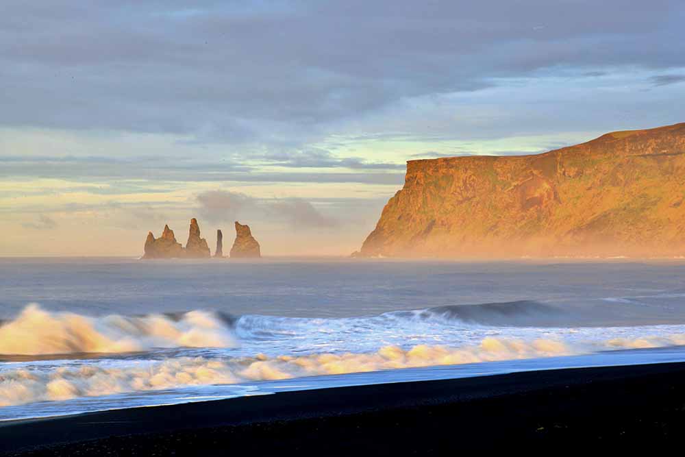 Reynisdrangar near Vik on the Icelandic south coast