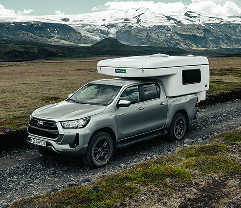 Icelandic highlands are fully accessible when you rent this 4x4 Camper