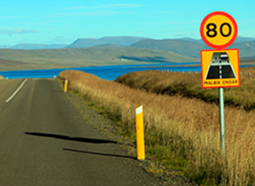 Gravel road in Iceland