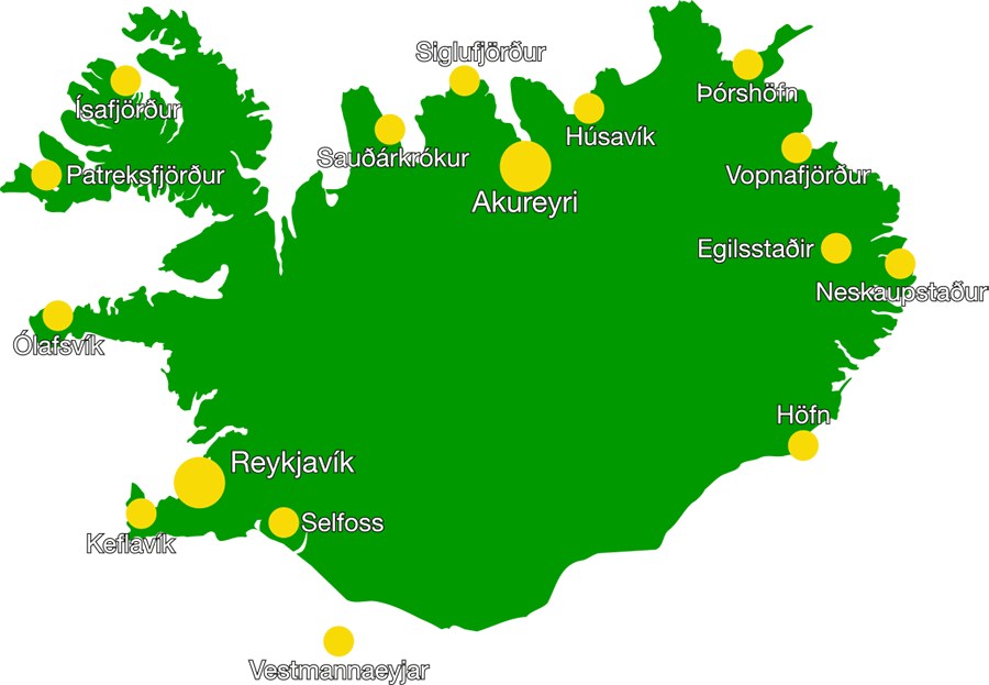 Holdur Europcar Car Rental Locations Across Iceland