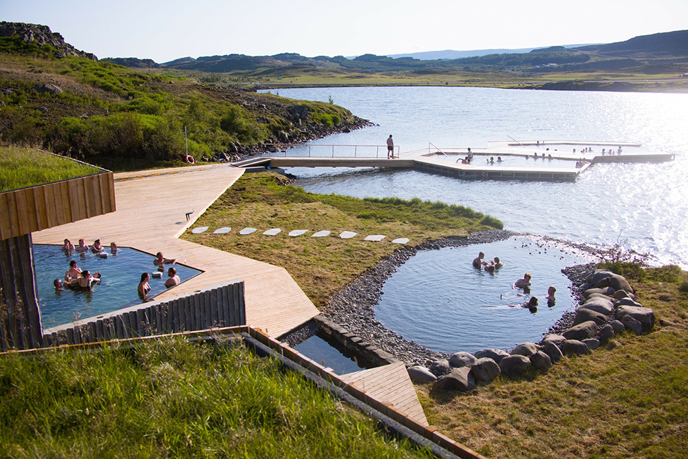 Vök baths in Iceland