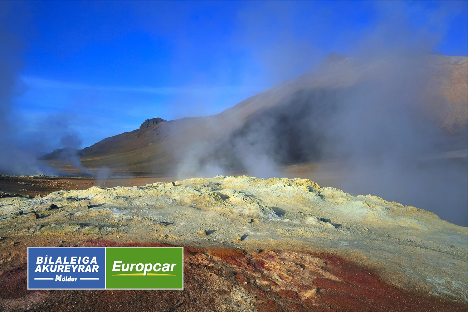 Hot springs in Namaskard near lake Myvatn